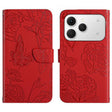 For Tecno Spark 40 4G Skin Feel Butterfly Embossed Flip Leather Phone Case(Red) - free shipping - PMC TechLife - Order now!