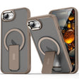 For iPhone 16e Acrylic Hybrid TPU MagSafe Holder Phone Case(Gold) - iPhone 16e Cases by PMC TechLife | Online Shopping South Africa | PMC TechLife | Buy Now Pay Later Mobicred