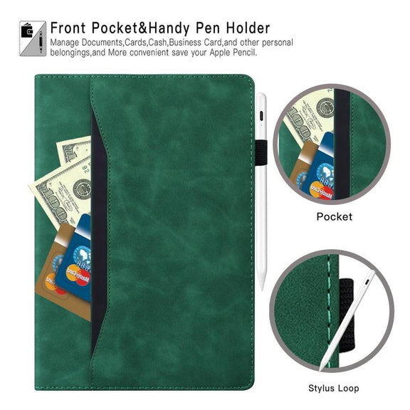 For Tecno Megapad 11 2024 Splicing Shockproof Leather Tablet Case(Green)
