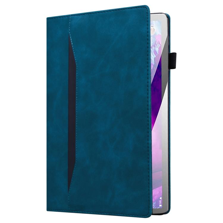 For Tecno Megapad 11 2024 Splicing Shockproof Leather Tablet Case(Blue)