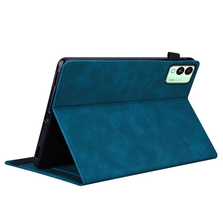 For Tecno Megapad 11 2024 Splicing Shockproof Leather Tablet Case(Blue)