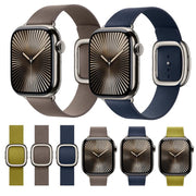 For Apple Watch 42mm / 41mm / 40mm / 38mm Modern Style Leather Watch Band(Dark Brown)