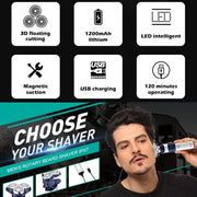 VGR V-328 3D Floating Cutting Blade IPX7 Electric Shaver(Black)