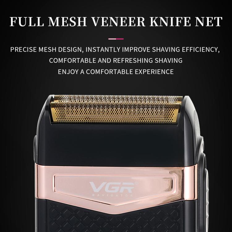 VGR V-331 Reciprocating Rotary 2 Cutter Head IPX4 Electric Shaver(Black)