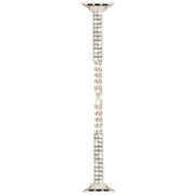 For Apple Watch 42mm / 41mm / 40mm / 38mm Slim Train Section Diamond Metal Watch Band(Starlight)
