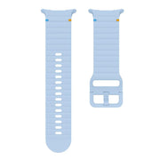 For Samsung Galaxy Watch Ultra 47mm / Ultra 2025 Kalebol Wave-stitched Silicone Strap(Light Blue)