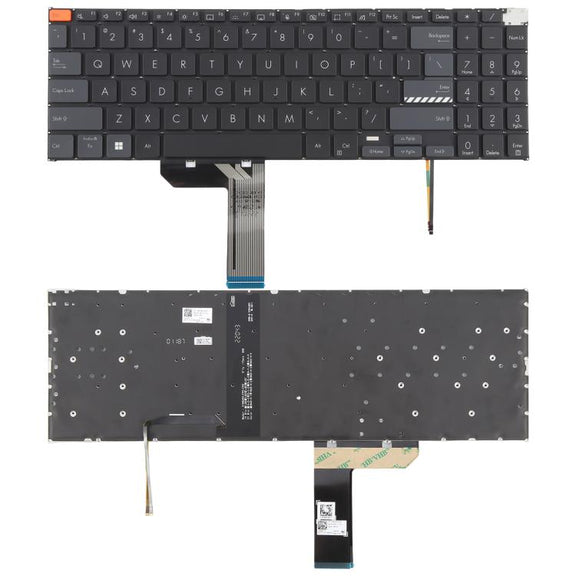 US Version Backlit Laptop Keyboard for Asus Vivobook Pro 15X OLED K6501 M6501(Black)