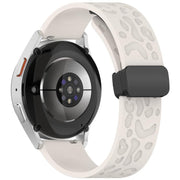 18mm Kalebol Universal Leopard Print Magnetic Folding Buckle Silicone Strap(Starlight)