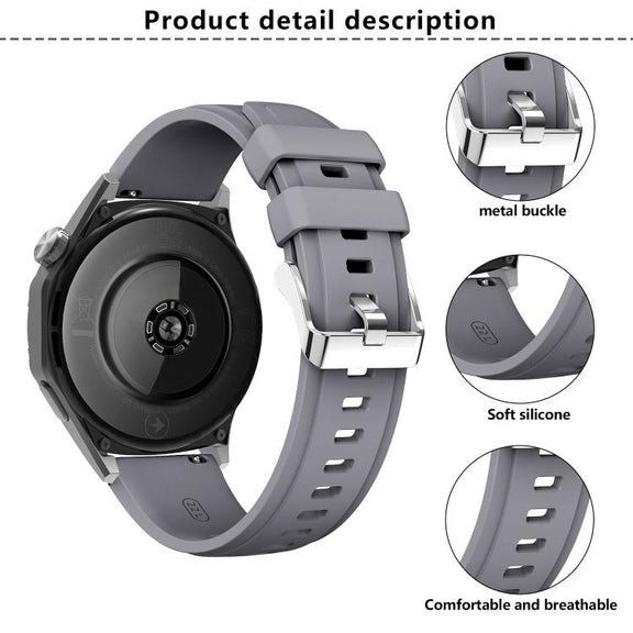 Kalebol 22mm Universal Silicone Watch Strap(Yellow)