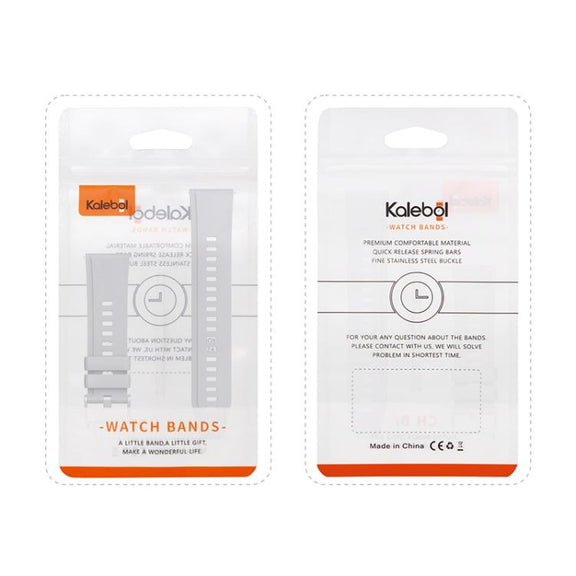 Kalebol 22mm Universal Silicone Watch Strap(White)