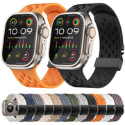 For Apple Watch 46mm / 49mm / 45mm / 44mm Kalebol Mesh Umbrella Buckle Silicone Watch Strap(Grey)