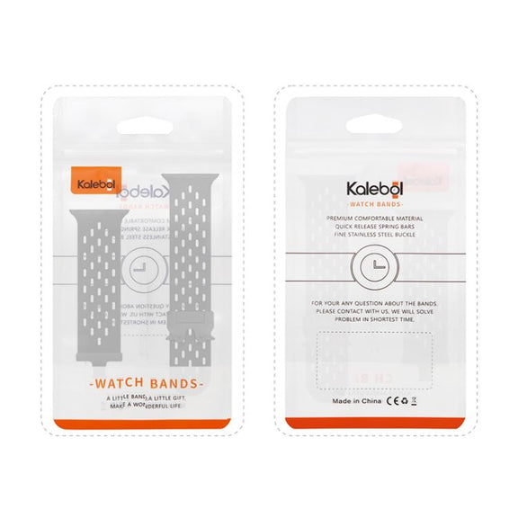 For Apple Watch 46mm / 49mm / 45mm / 44mm Kalebol Mesh Umbrella Buckle Silicone Watch Strap(Starlight)