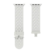 For Apple Watch 46mm / 49mm / 45mm / 44mm Kalebol Mesh Silver Umbrella Buckle Silicone Strap(Grey)