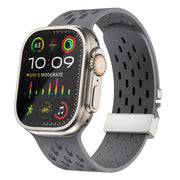 For Apple Watch 42mm / 41mm / 40mm / 38mm Kalebol Mesh Silver Umbrella Buckle Silicone Strap(Space Grey)