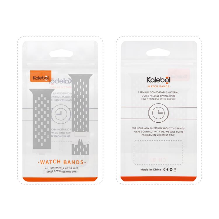 For Apple Watch 42mm / 41mm / 40mm / 38mm Kalebol Mesh Silver Umbrella Buckle Silicone Strap(Space Grey)