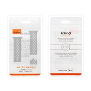 For Apple Watch 42mm / 41mm / 40mm / 38mm Kalebol Mesh Silver Umbrella Buckle Silicone Strap(Blue Grey)