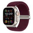 For Apple Watch 46mm / 49mm / 45mm / 44mm Kalebol Wide Umbrella Braided Strap(Wine Red) - Watch Bands by Kalebol | Online Shopping South Africa | PMC TechLife | Buy Now Pay Later Mobicred