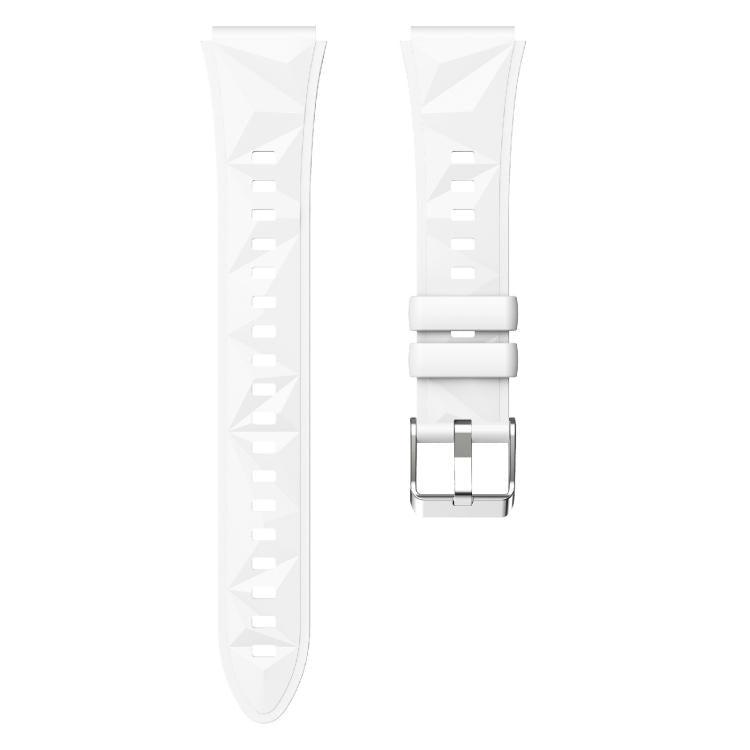 Kalebol 18mm Universal Diamond Embossed Silicone Strap(White)