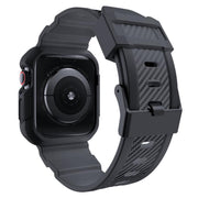 For Apple Watch Ultra 2 / 1 49mm VIETAO Carbon Fiber Silicone Strap(Dark Gray)