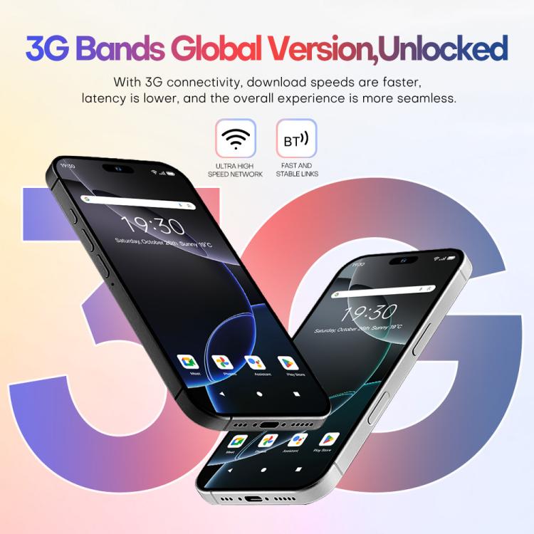 A88 / i16 Pro Max, 2GB+16GB, 6.6 inch Android 8.1 MTK6580A Quad Core, OTG, Network: 3G, Dual SIM, Plug:AU Plug(Titanium Black)