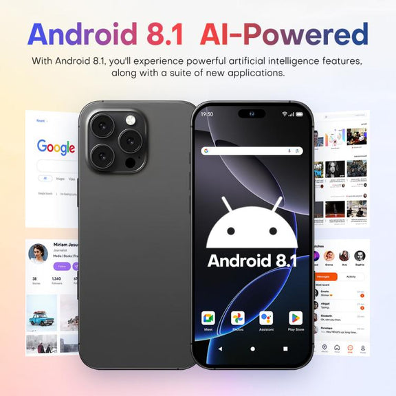 A88 / i16 Pro Max, 2GB+16GB, 6.6 inch Android 8.1 MTK6580A Quad Core, OTG, Network: 3G, Dual SIM, Plug:UK Plug(Titanium Grey)