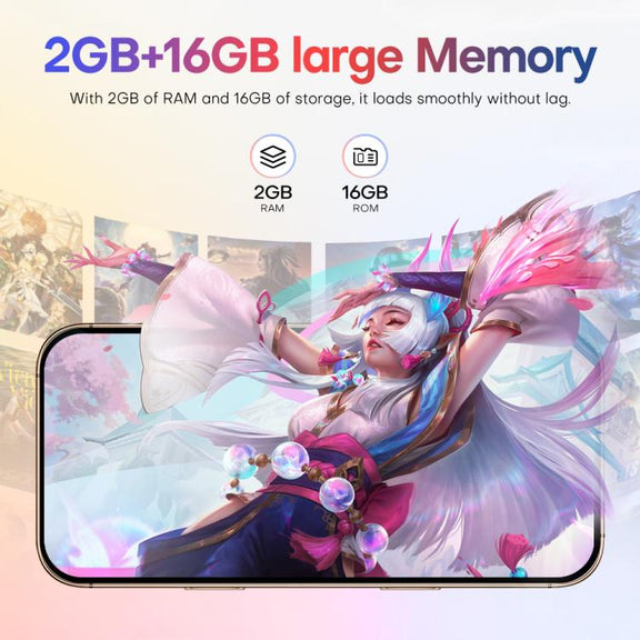 A88 / i16 Pro Max, 2GB+16GB, 6.6 inch Android 8.1 MTK6580A Quad Core, OTG, Network: 3G, Dual SIM, Plug:AU Plug(Titanium Grey)
