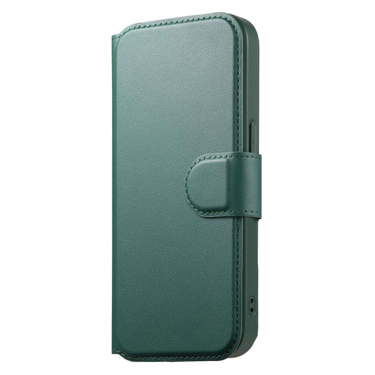 For iPhone 16e CaseNeo Finger Grip Strap MagSafe Leather Phone Case(Green)