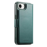 For iPhone 16e CaseNeo Finger Grip Strap MagSafe Leather Phone Case(Green)