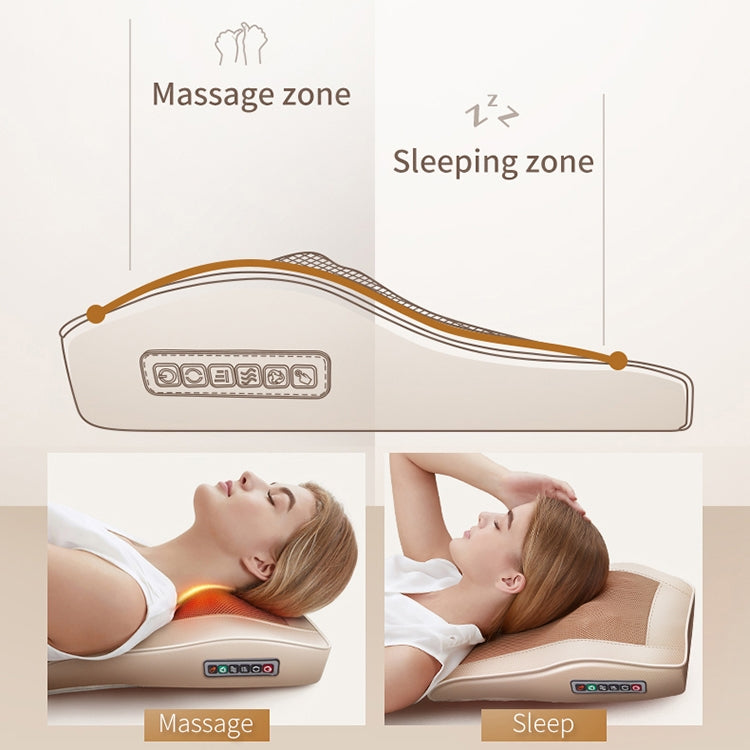 Multifunctional Mini Massage Pillow Neck and Shoulder Cervical Massager, Plug Type:AU Plug(Black)