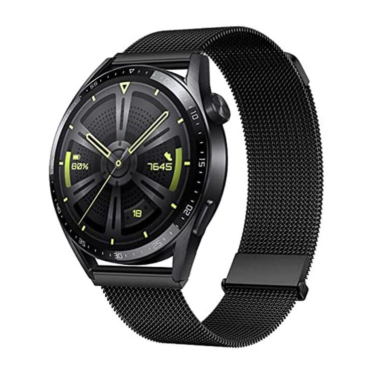 Kalebol 20mm Universal Loop Double Magnetic Buckle Milanese Strap(Black)