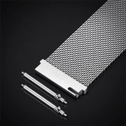 Kalebol 20mm Universal Loop Double Magnetic Buckle Milanese Strap(Black Red)