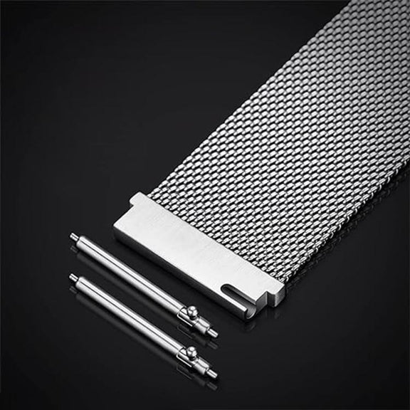 Kalebol 22mm Universal Loop Double Magnetic Buckle Milanese Strap(Black Red)