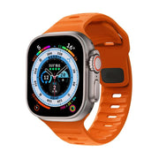 For Apple Watch 42mm / 41mm / 40mm / 38mm Kalebol Sport Silicone Strap(Dark Orange)