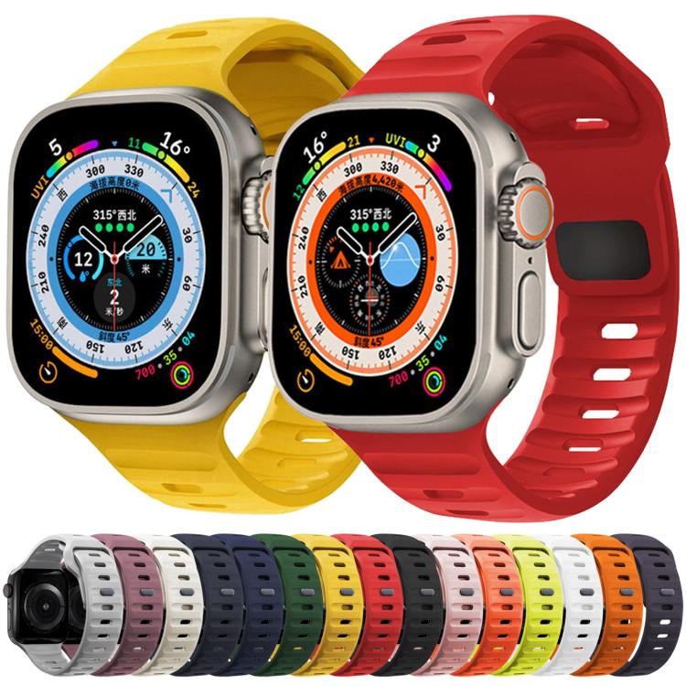 For Apple Watch 46mm / 49mm / 45mm / 44mm Kalebol Sport Silicone Strap(Starlight)