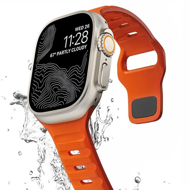 For Apple Watch 42mm / 41mm / 40mm / 38mm Kalebol Sport Silicone Strap(Midnight)
