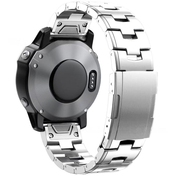 For Garmin Watch 26mm Oracle Titanium Alloy Watch Band(Silver)