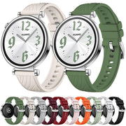 Kalebol 18mm Universal Textured Silicone Silver Buckle Strap(Spruce Green)