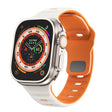 For Apple Watch 46mm / 49mm / 45mm / 44mm Kalebol Wave Reverse Buckle Two-color Silicone Strap(Starlight Orange) - Watch Bands by Kalebol | Online Shopping South Africa | PMC TechLife | Buy Now Pay Later Mobicred