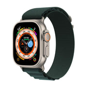 For Apple Watch 46mm / 49mm / 45mm / 44mm Kalebol Aline Nylon Loop Watch Band(Forest Green)