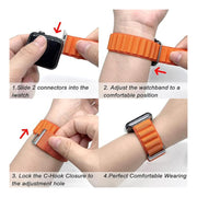 For Apple Watch 42mm / 41mm / 40mm / 38mm Kalebol Aline Nylon Loop Watch Band(Wine Red)