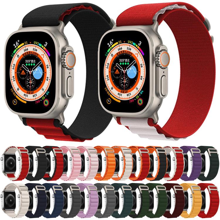 For Apple Watch 42mm / 41mm / 40mm / 38mm Kalebol Aline Nylon Loop Watch Band(Pink)