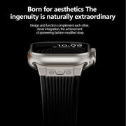 For Apple Watch 46mm / 49mm / 45mm / 44mm Kalebol High Elasticity L-shaped Nail Silicone Strap(Black)