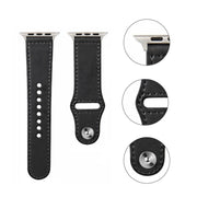 For Apple Watch 42mm / 41mm / 40mm / 38mm Kalebol Large Stud Buckle Leather Watch Band(Green)
