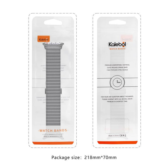 For Samsung Galaxy Watch Ultra 47mm Kalebol Ocean Loop Nylon Braided Watch Band(Dark Grey)
