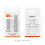 For Apple Watch 42mm / 41mm / 40mm / 38mm Kalebol Wavy Grain Stitched Silicone Watch Band(White)