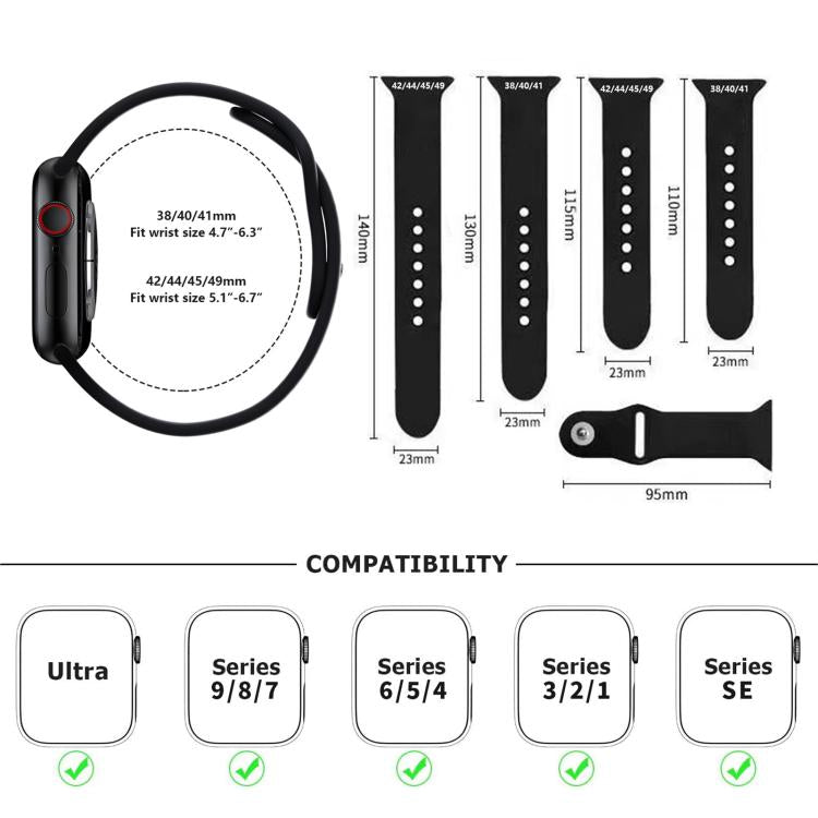 For Apple Watch 42mm / 41mm / 40mm / 38mm Kalebol Reverse Buckle Silicone Watch Band(Violet)