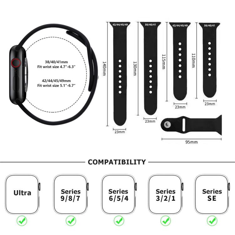 For Apple Watch 42mm / 41mm / 40mm / 38mm Kalebol Reverse Buckle Silicone Watch Band(Pink)