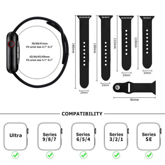 For Apple Watch 42mm / 41mm / 40mm / 38mm Kalebol Reverse Buckle Silicone Watch Band(Pink)