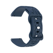 18mm Kalebol Leopard Print Butterfly Buckle Silicone Watch Band(Midnight  Blue)