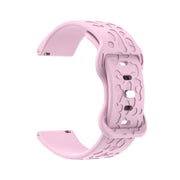 18mm Kalebol Leopard Print Butterfly Buckle Silicone Watch Band(Purple)